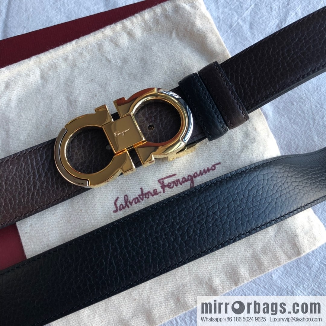 Ferragamo Gancini Buckle Men's 3.5cm Belt
