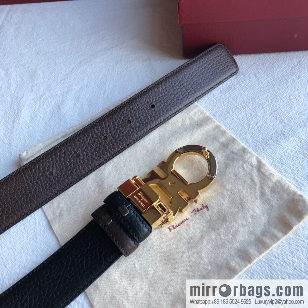 Ferragamo Gancini Buckle Men's 3.5cm Belt