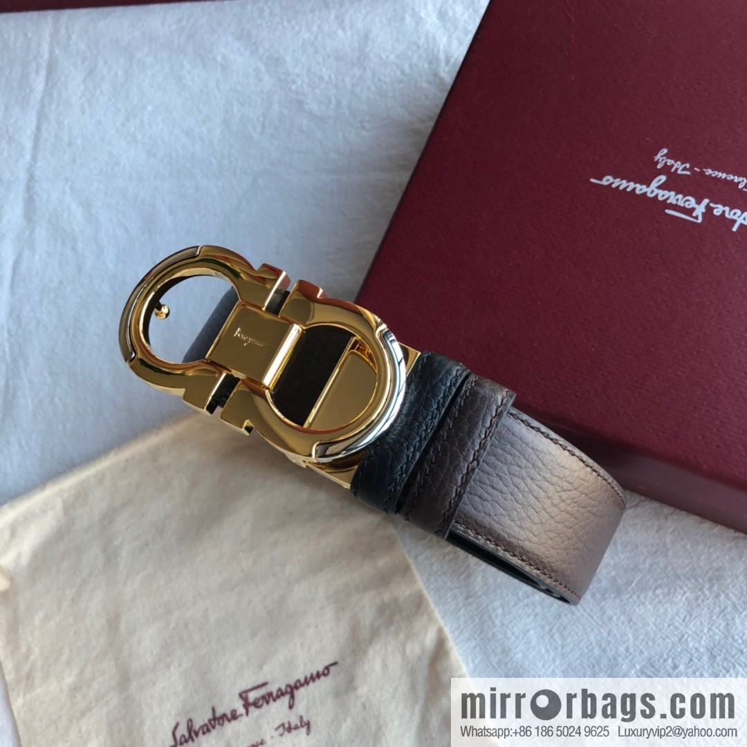 Ferragamo Gancini Buckle Men's 3.5cm Belt