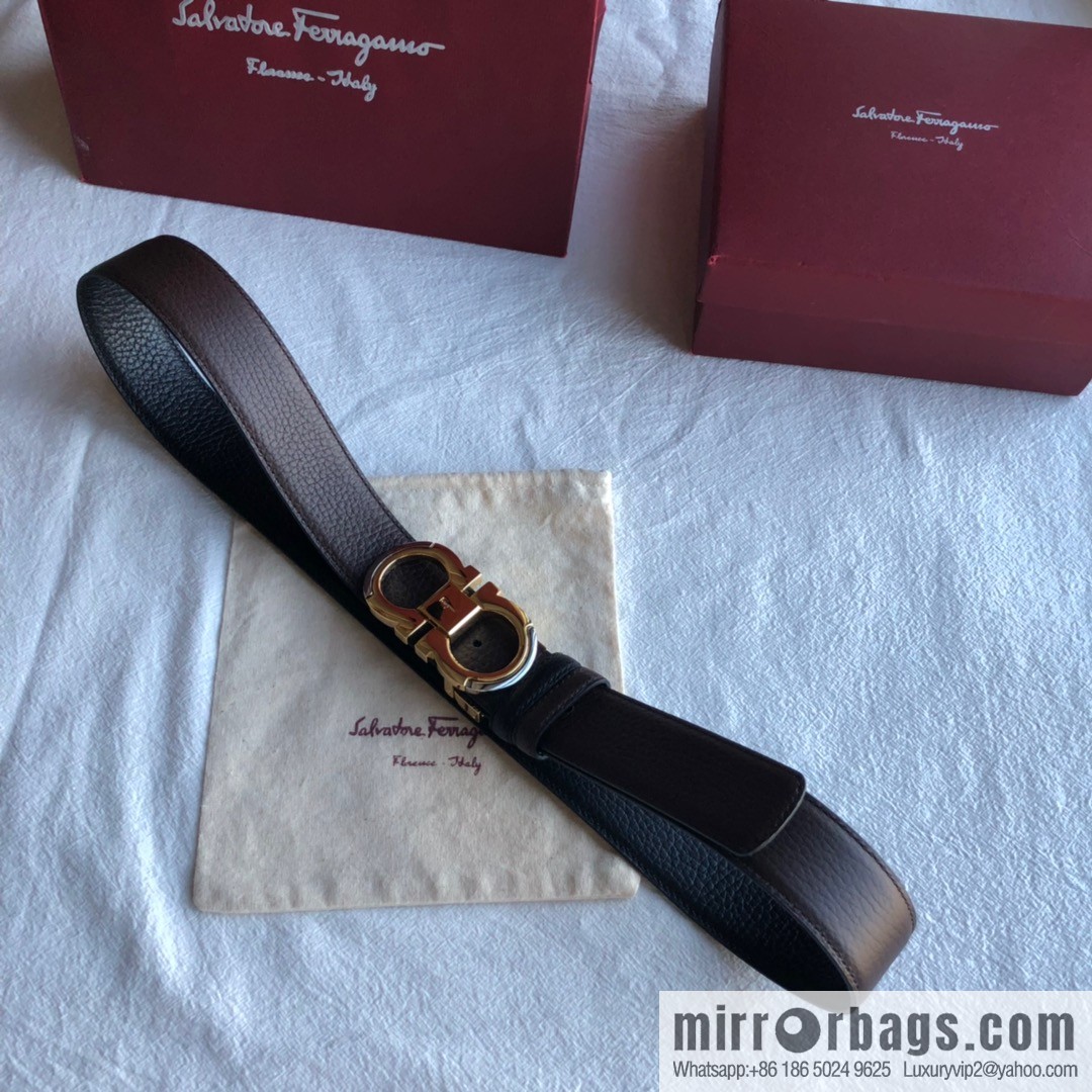 Ferragamo Gancini Buckle Men's 3.5cm Belt