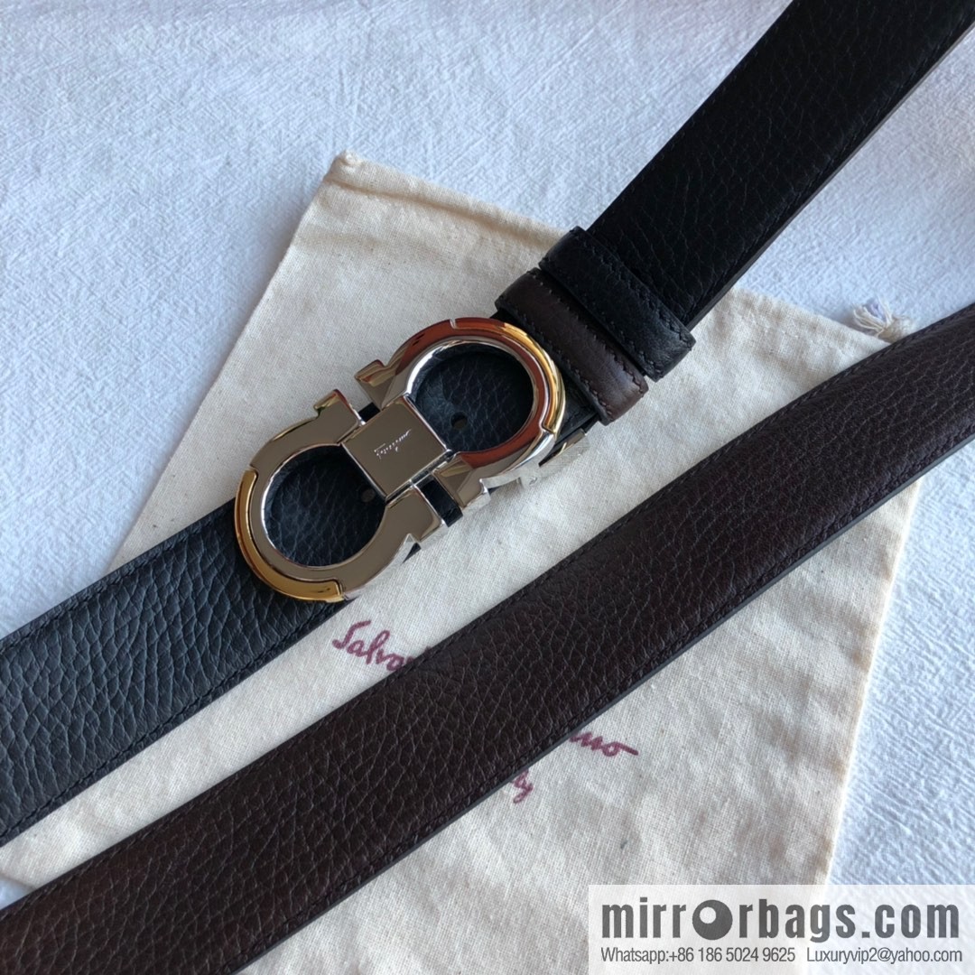Ferragamo Gancini Buckle Men's 3.5cm Belt
