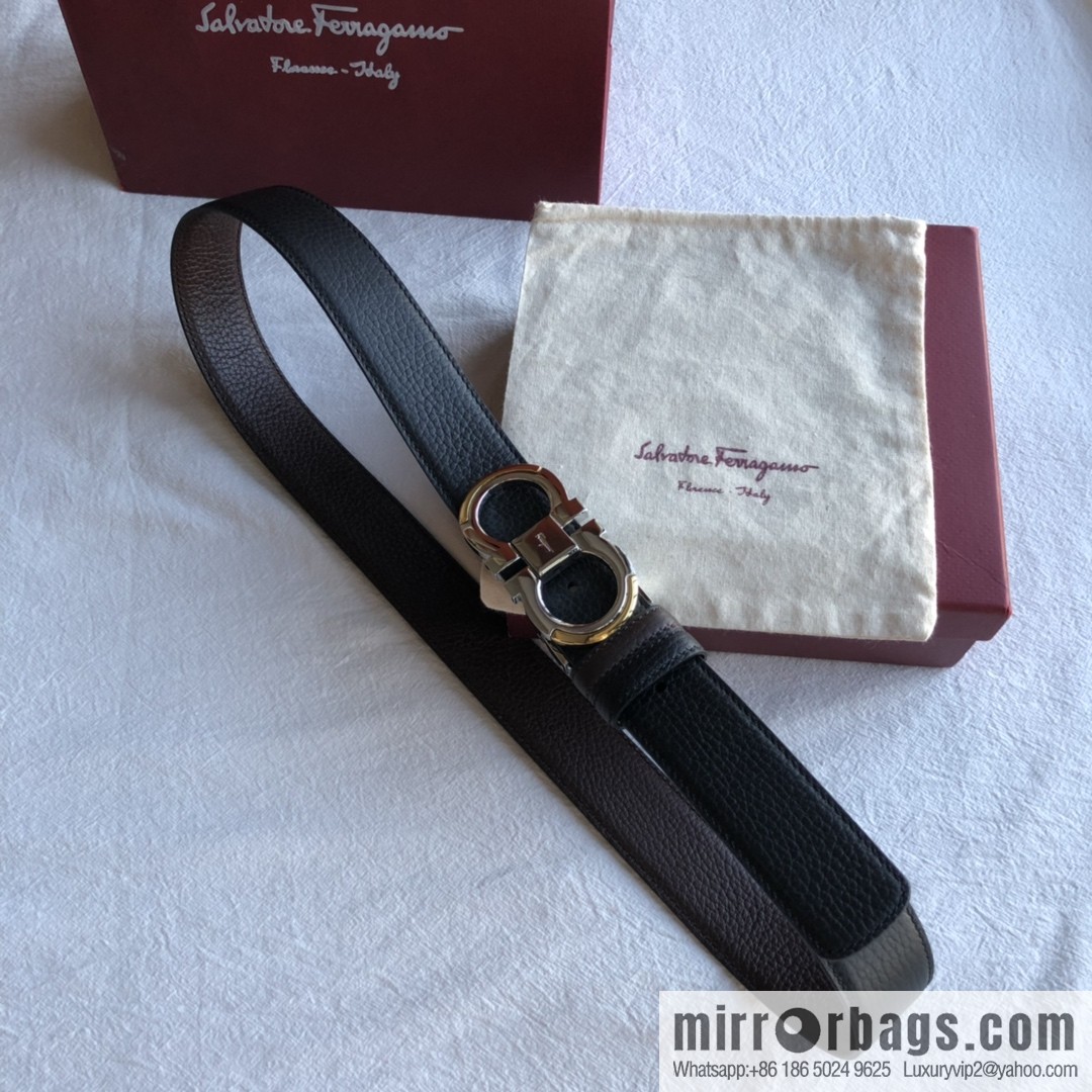 Ferragamo Gancini Buckle Men's 3.5cm Belt
