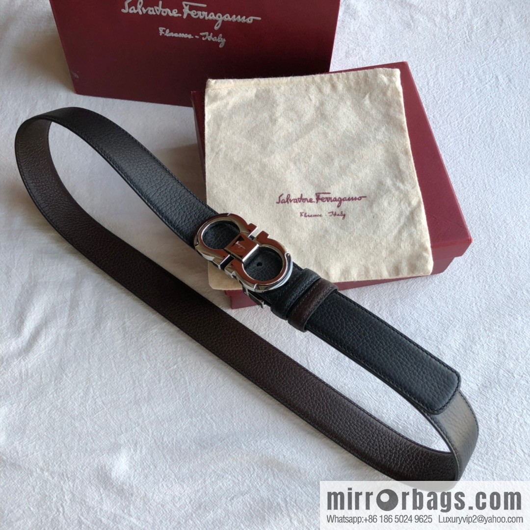 Ferragamo Gancini Buckle Men's 3.5cm Belt
