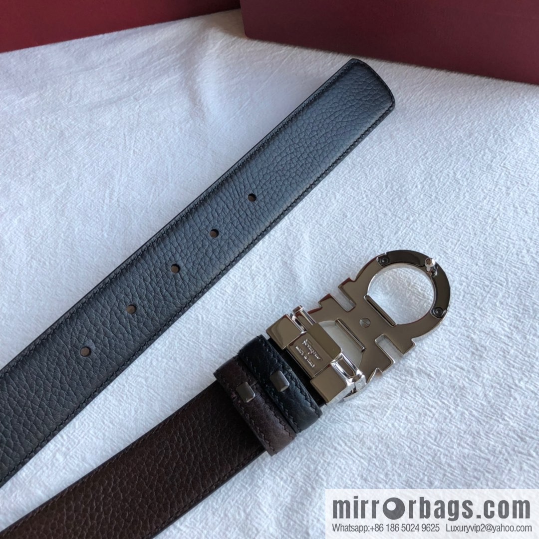 Ferragamo Gancini Buckle Men's 3.5cm Belt