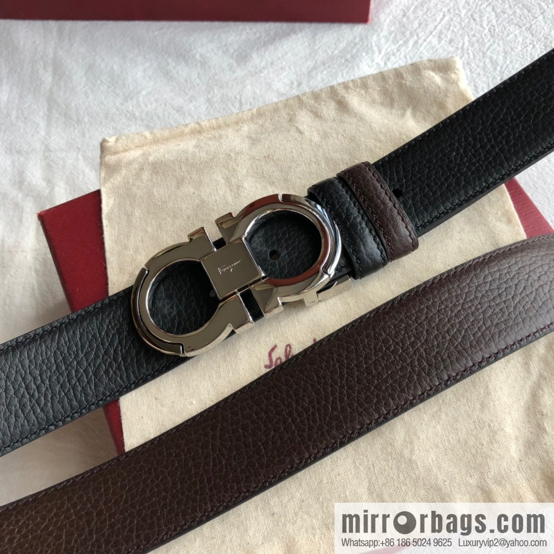 Ferragamo Gancini Buckle Men's 3.5cm Belt