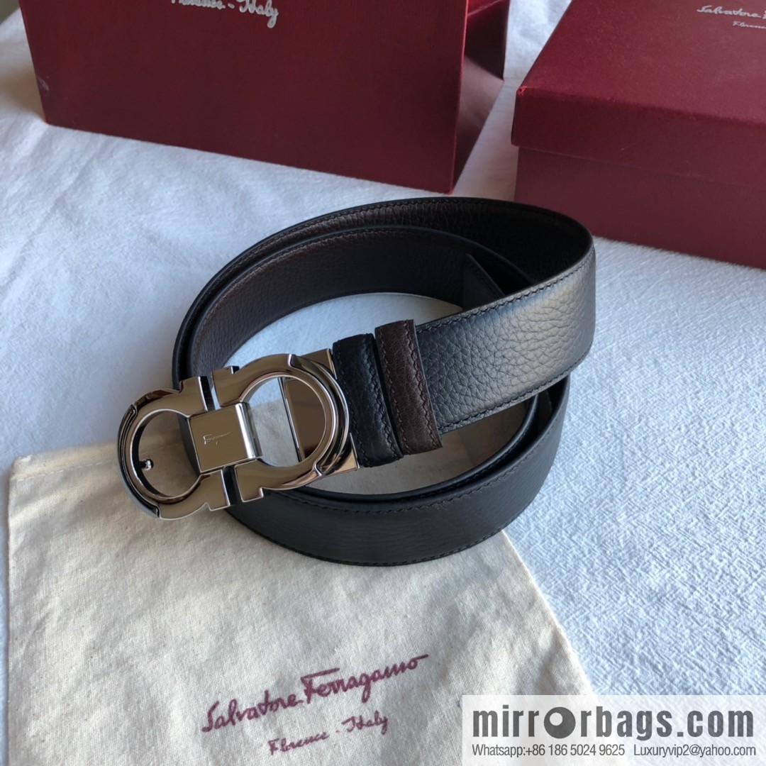 Ferragamo Gancini Buckle Men's 3.5cm Belt