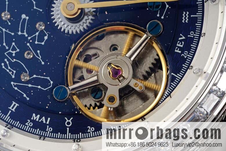 RMS new Beidou Star Orbital Flywheel JL product. Replica Luxury Handbag, Master Series, Orbital Flywheel, inlaid with sand gold stone literal watch