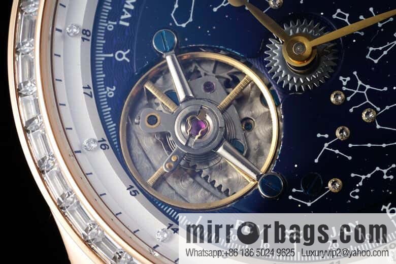 RMS new Beidou Star Orbital Flywheel JL product. Replica Luxury Handbag, Master Series, Orbital Flywheel, inlaid with sand gold stone literal watch