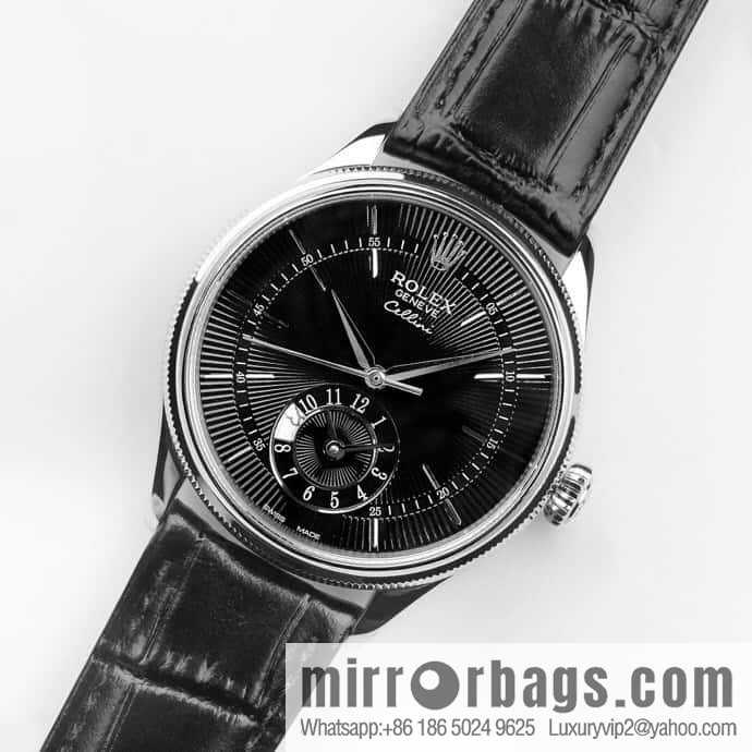 EW Rolex Cellini Log GMT Function Day and Night Function 39 mm Diameter Watch