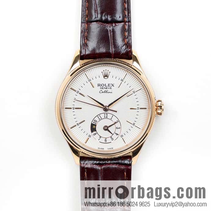EW Rolex Cellini Log GMT Function Day and Night Function 39 mm Diameter Watch