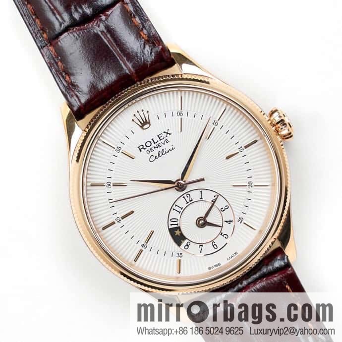 EW Rolex Cellini Log GMT Function Day and Night Function 39 mm Diameter Watch