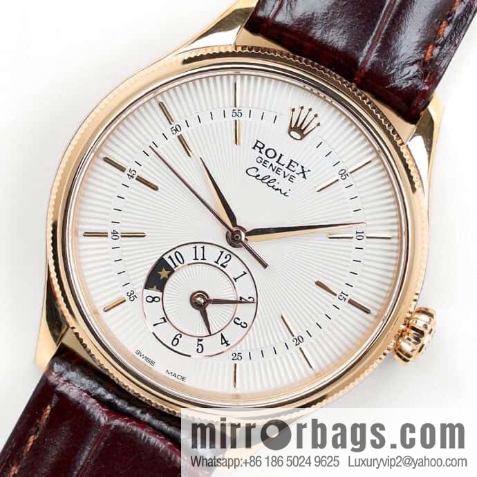 EW Rolex Cellini Log GMT Function Day and Night Function 39 mm Diameter Watch