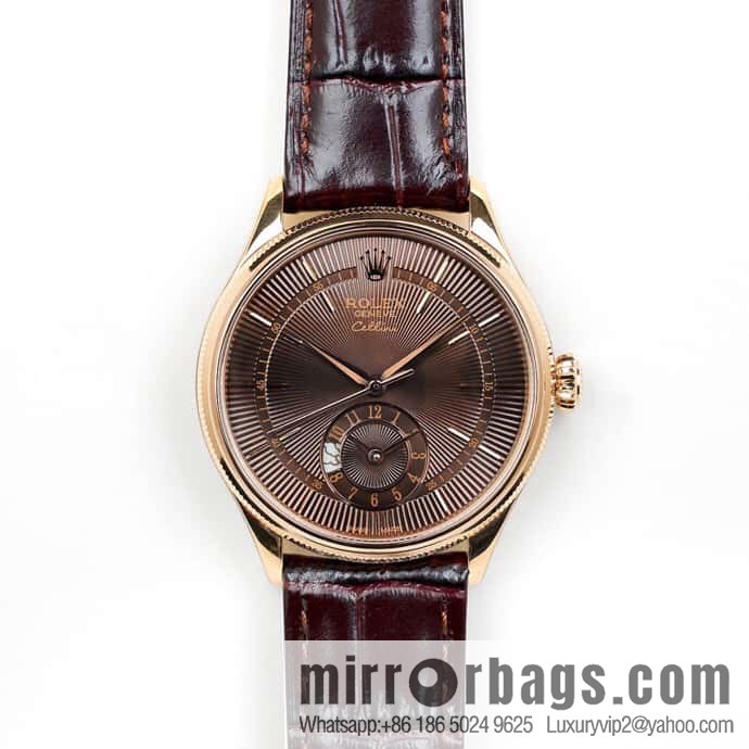 EW Rolex Cellini Log GMT Function Day and Night Function 39 mm Diameter Watch