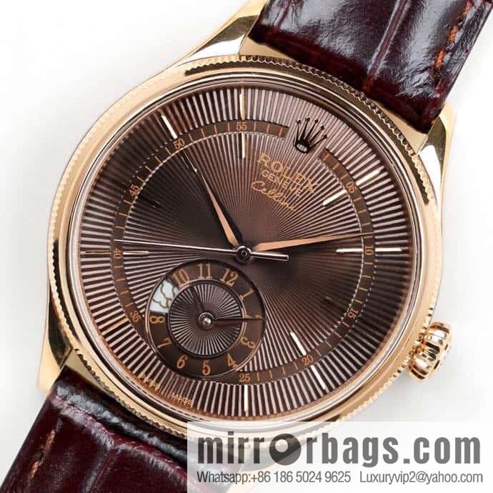 EW Rolex Cellini Log GMT Function Day and Night Function 39 mm Diameter Watch