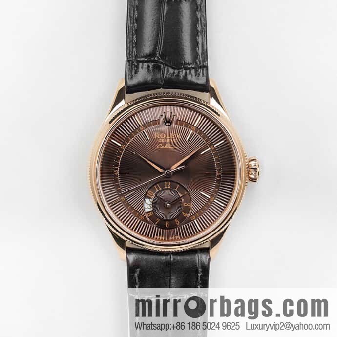 EW Rolex Cellini Log GMT Function Day and Night Function 39 mm Diameter Watch