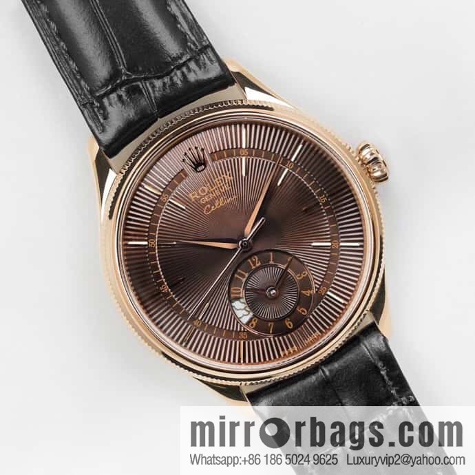 EW Rolex Cellini Log GMT Function Day and Night Function 39 mm Diameter Watch