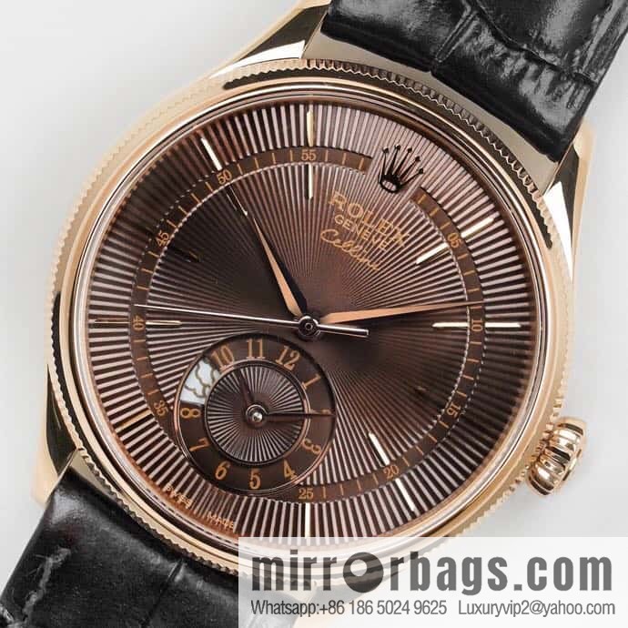 EW Rolex Cellini Log GMT Function Day and Night Function 39 mm Diameter Watch