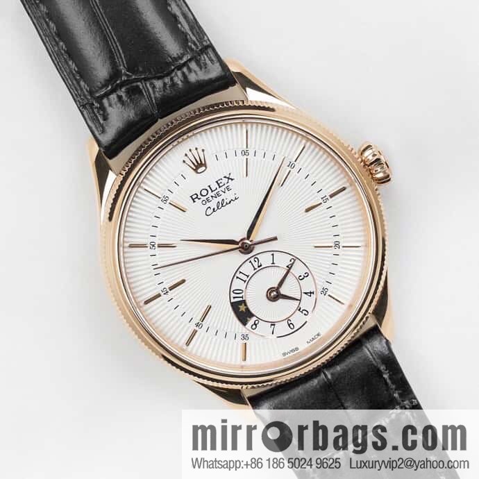 EW Rolex Cellini Log GMT Function Day and Night Function 39 mm Diameter Watch
