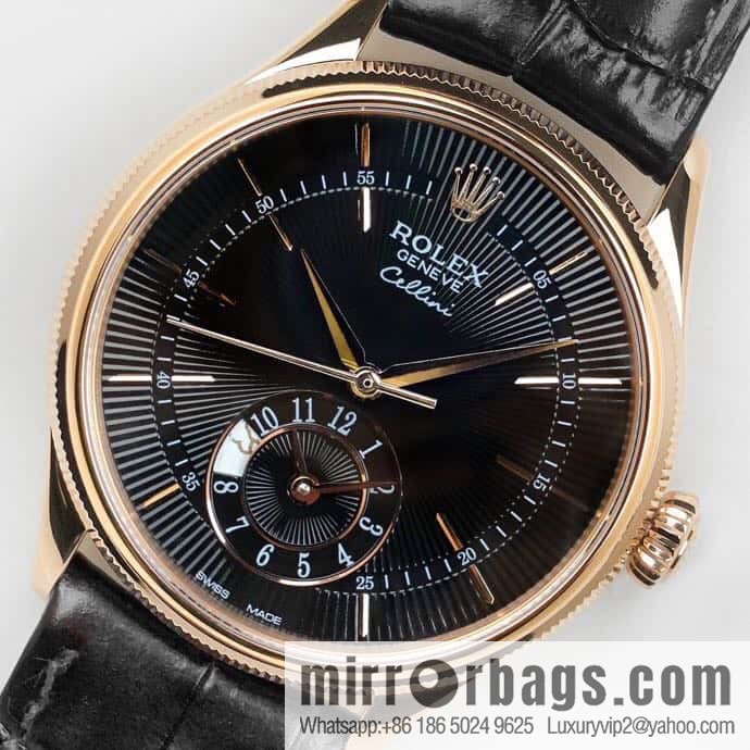 EW Rolex Cellini Log GMT Function Day and Night Function 39 mm Diameter Watch