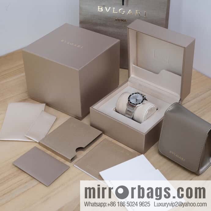 Silver Diamond Bv Bulgari Ladies Quartz Watch