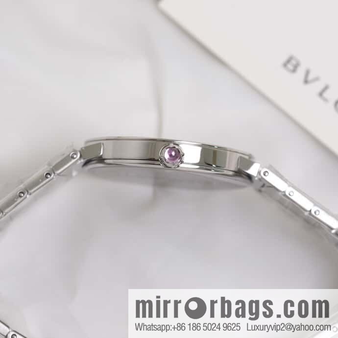 Silver Diamond Bv Bulgari Ladies Quartz Watch