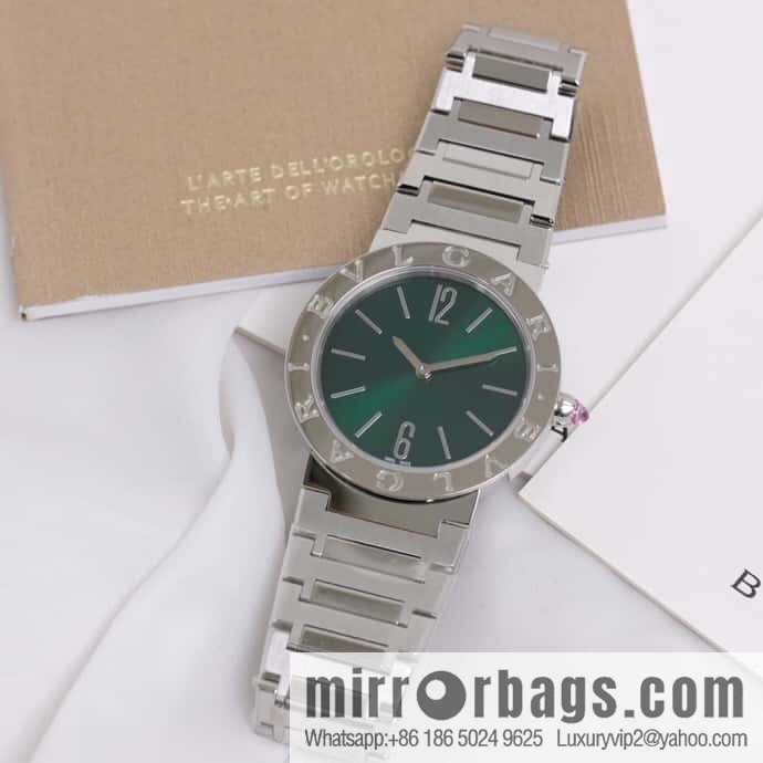 Green Bar Nail Bv Bulgari Ladies Quartz Watch