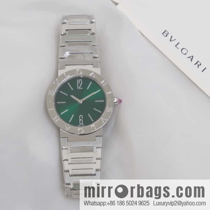 Green Bar Nail Bv Bulgari Ladies Quartz Watch