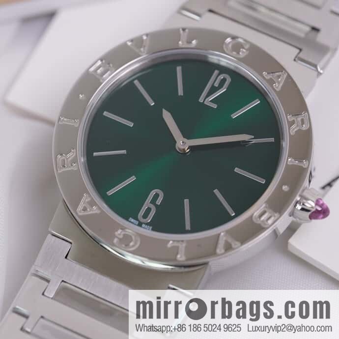 Green Bar Nail Bv Bulgari Ladies Quartz Watch