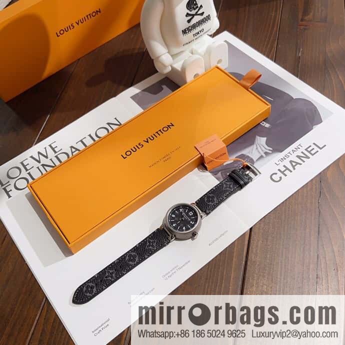 LV men's high-end mechanical watch TAMBOUR MONOGRAM ECLIPSE watch QBB168