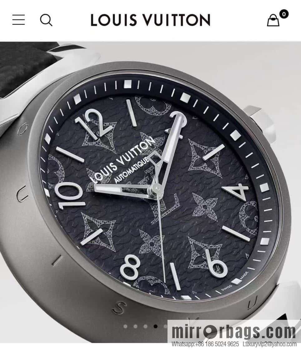 LV men's high-end mechanical watch TAMBOUR MONOGRAM ECLIPSE watch QBB168