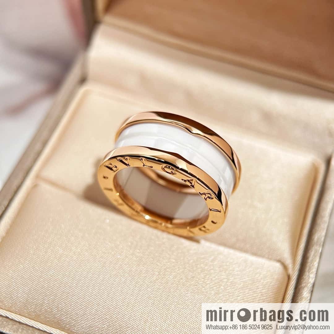 ❗Classic explosion ❗ wide version ☀ BVLGARI wide version black and white ceramic ring ☀