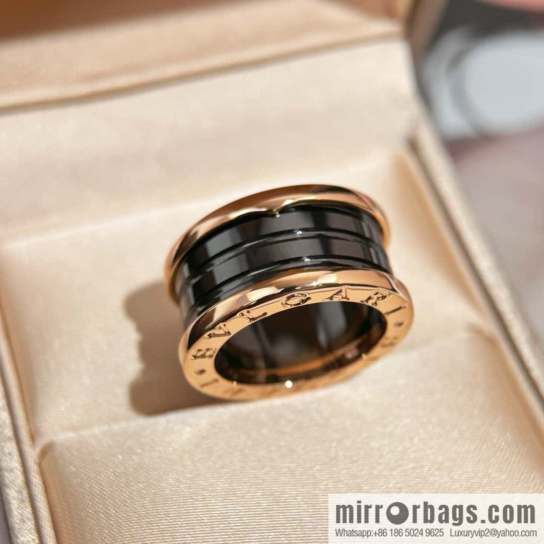 ❗Classic explosion ❗ wide version ☀ BVLGARI wide version black and white ceramic ring ☀