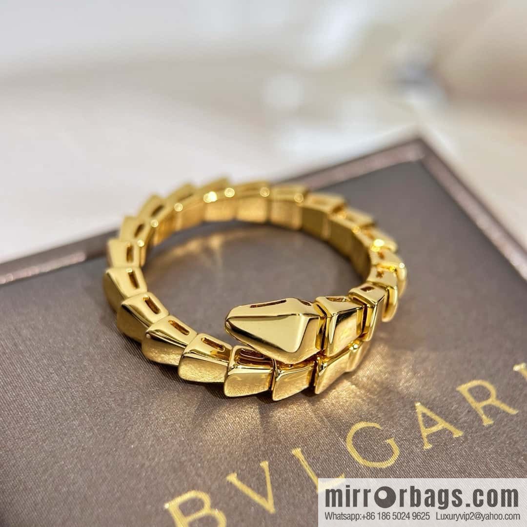 ❗️ New ❗️ ☀ Seiko version A ☀ BVLGARI glossy snake bone ring ☀