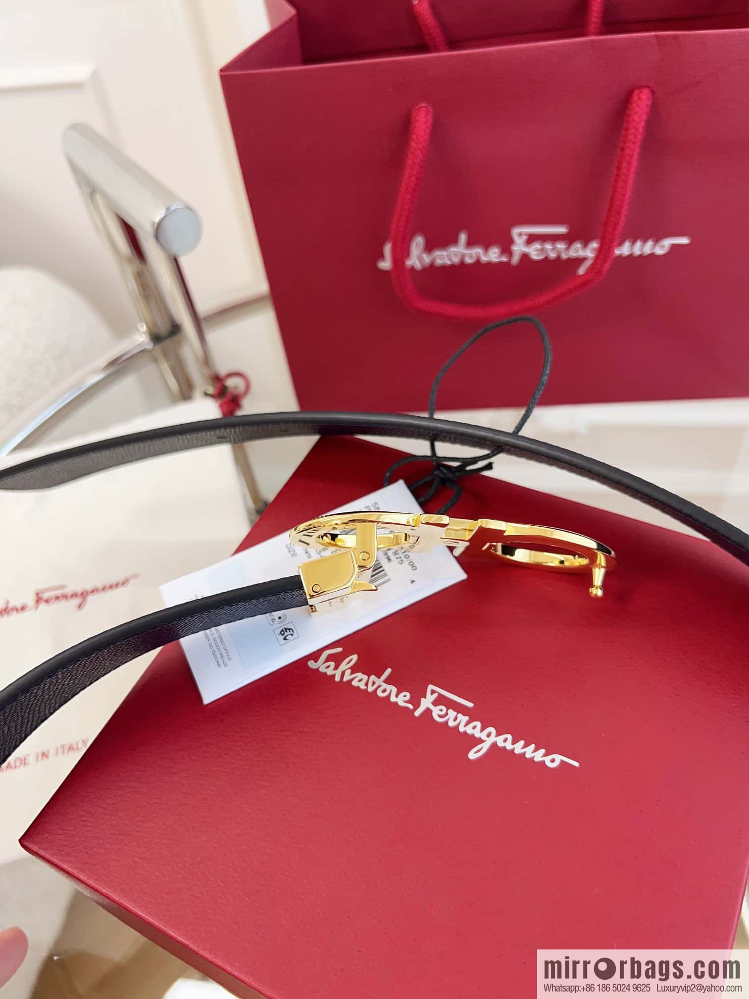 Ferragamo 🅿 Original Leather Purchasing Grade 3.5cm Precision Brass Hardware Belt