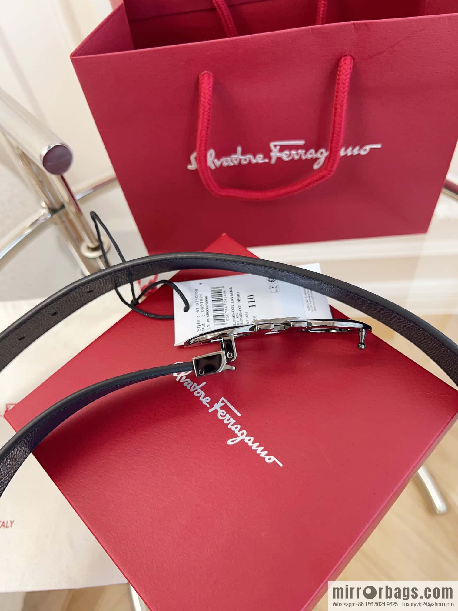 Ferragamo 🅿 Original Leather Purchasing Grade 3.5cm Precision Brass Hardware Belt