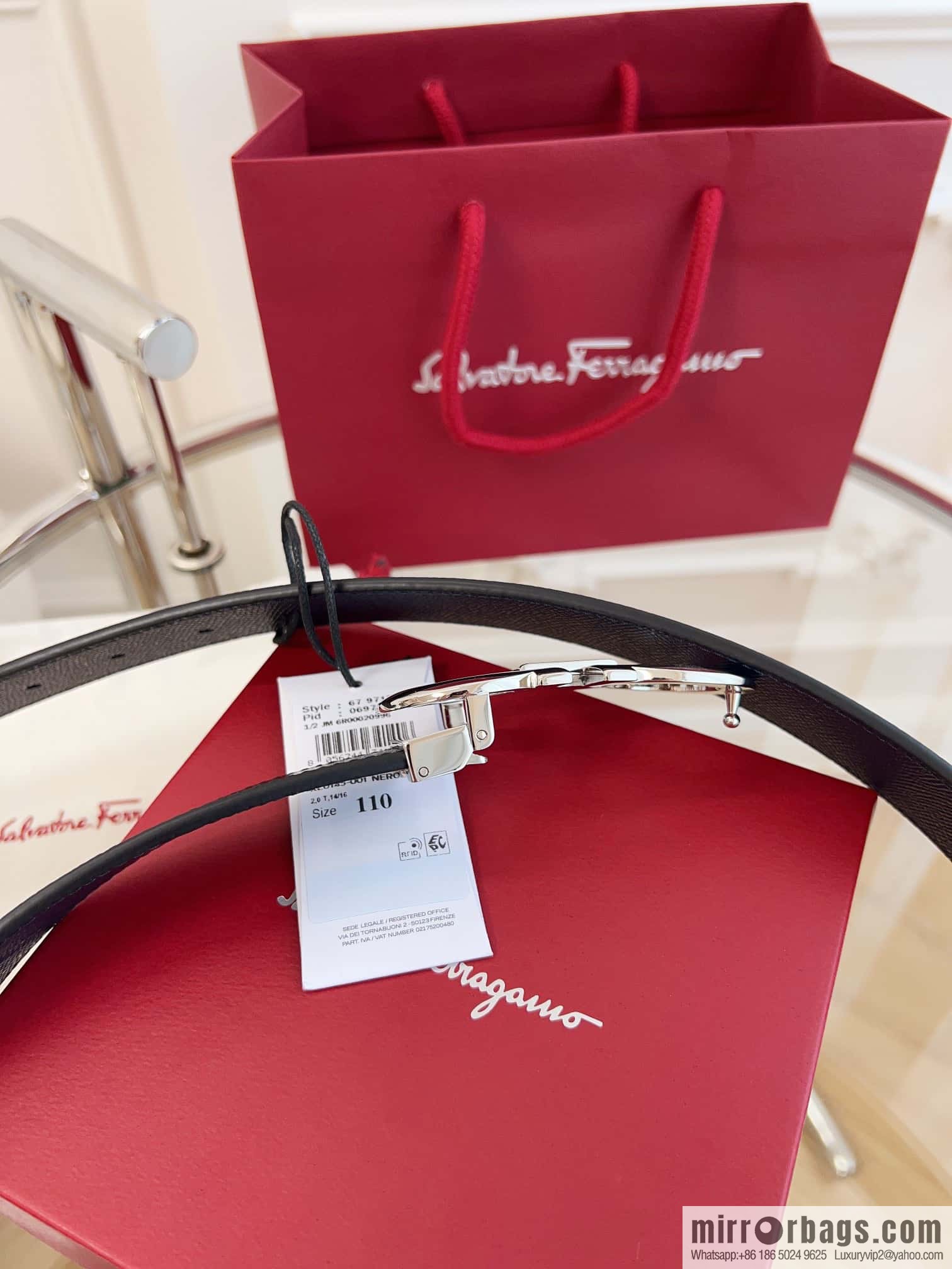 Ferragamo 🅿 Original Leather Purchasing Grade 3.5cm Precision Brass Hardware Belt