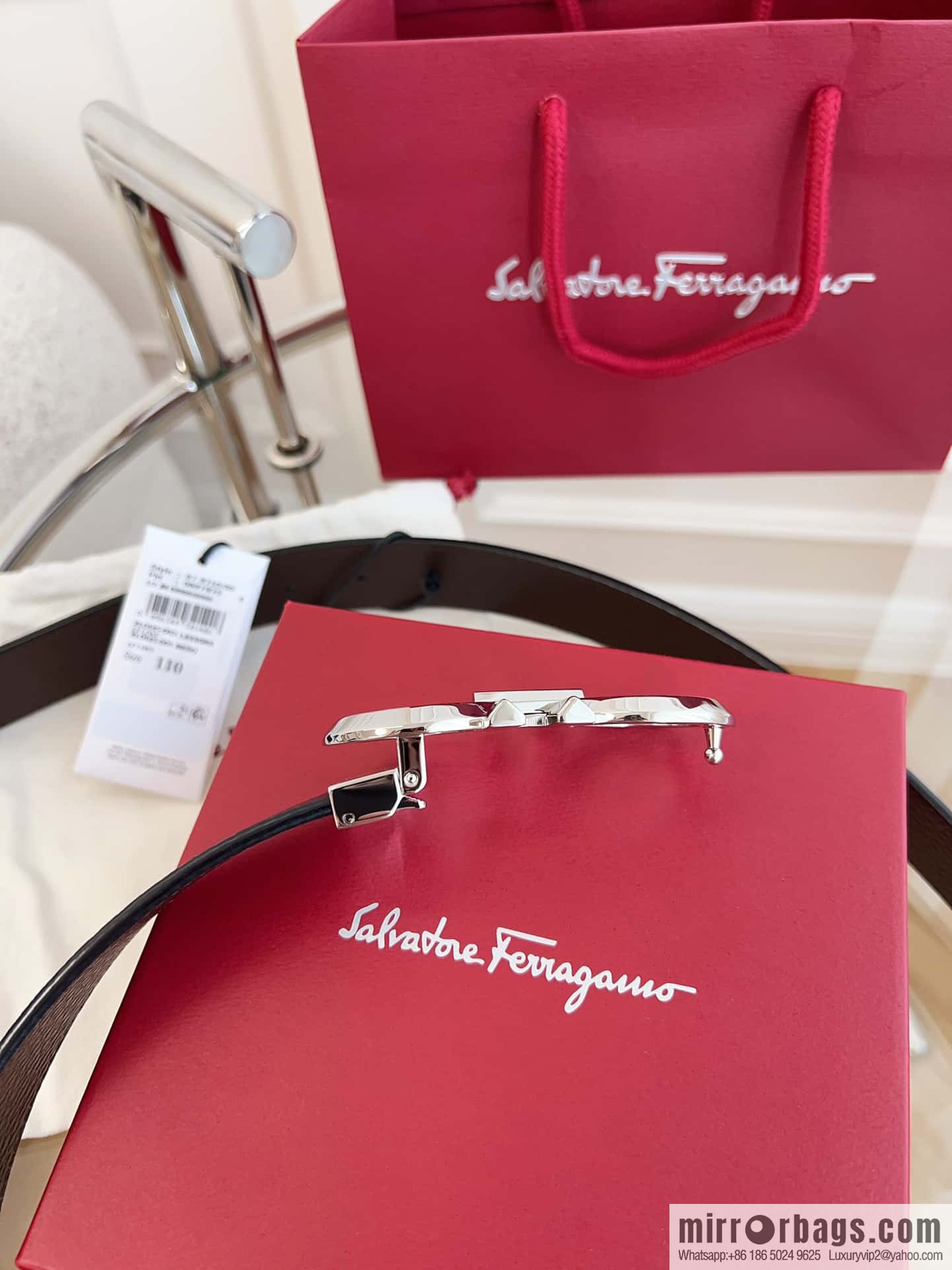 Ferragamo 🅿 Original Leather Purchasing Grade 3.5cm Precision Brass Hardware Belt