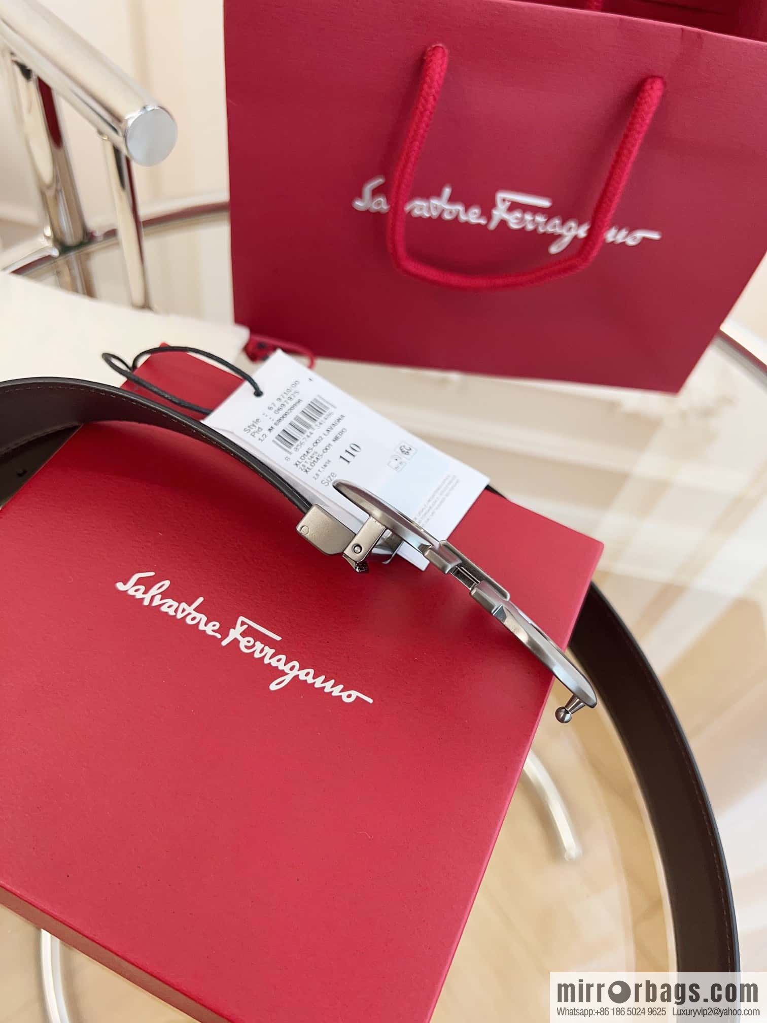Ferragamo 🅿 Original Leather Purchasing Grade 3.5cm Precision Brass Hardware Belt