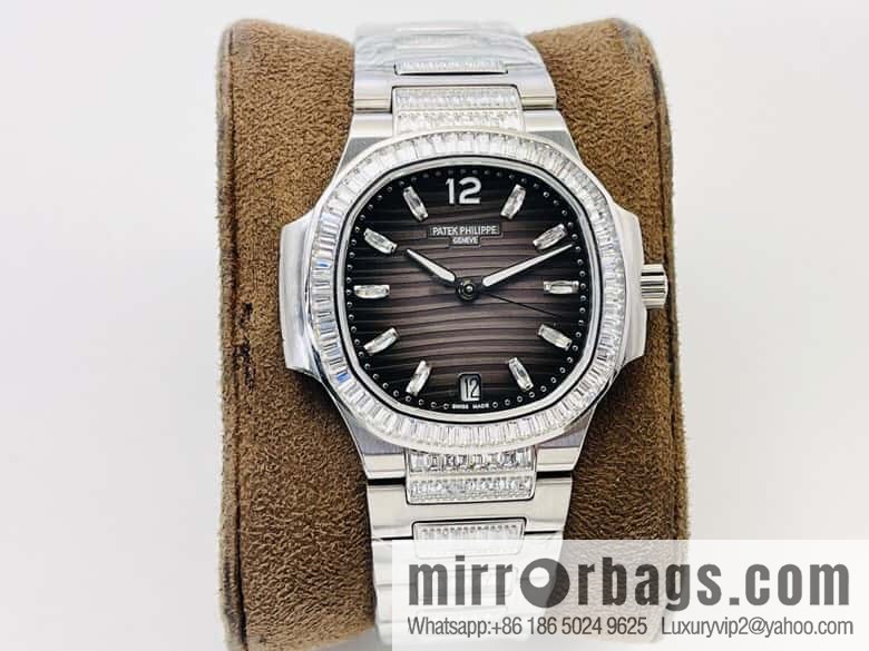 PP Patek Philippe customized 9015 to 324 S automatic integrated winding mechanical movement 7014 Ladies Nautilus limited edition series watch