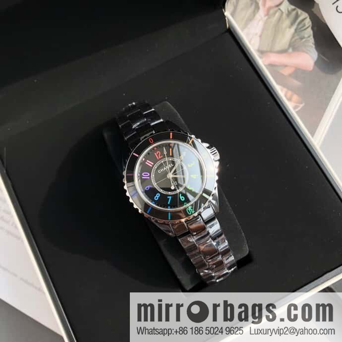 Chanel J12 series color neon Swiss original imported counter ETA movement 33mm watch diameter women's watch