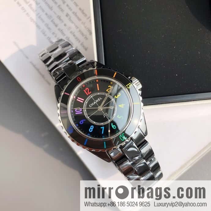 Chanel J12 series color neon Swiss original imported counter ETA movement 33mm watch diameter women's watch