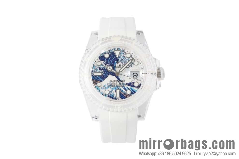 55G. Factory Rolex's Phantomlab Modified Masterpiece Imported Crystal Original Model 3135 Movement Watch