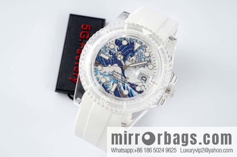 55G. Factory Rolex's Phantomlab Modified Masterpiece Imported Crystal Original Model 3135 Movement Watch