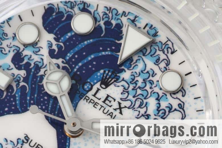 55G. Factory Rolex's Phantomlab Modified Masterpiece Imported Crystal Original Model 3135 Movement Watch