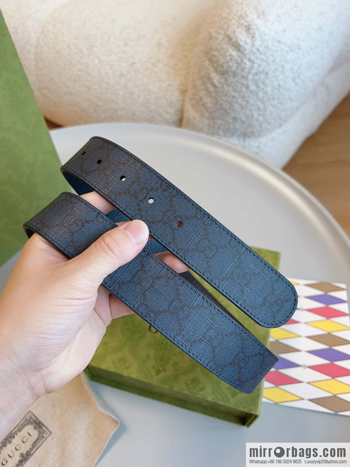 🅿Original leather purchasing grade GG Marmont series double-sided belt, model number 627055.