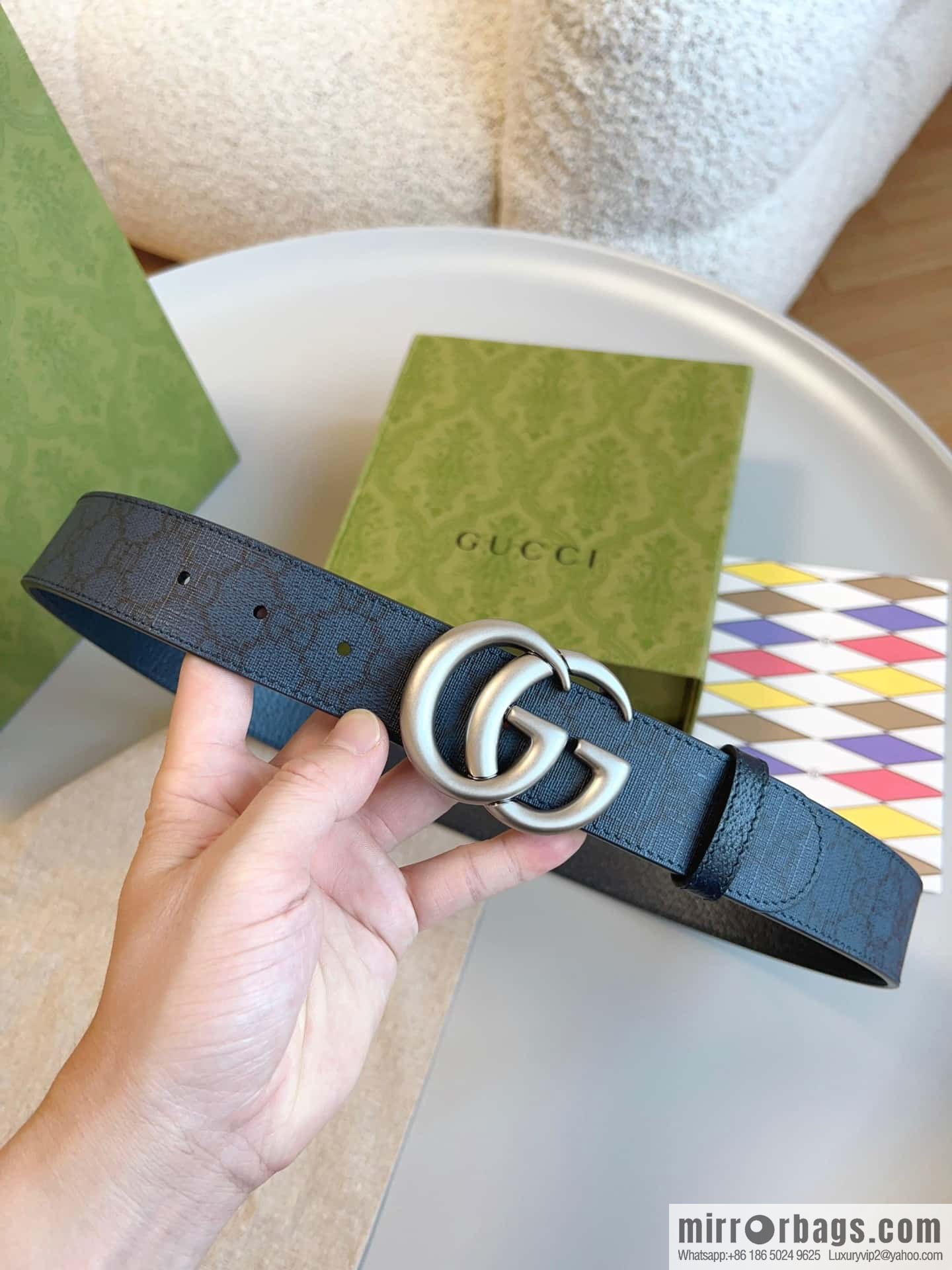 🅿Original leather purchasing grade GG Marmont series double-sided belt, model number 627055.