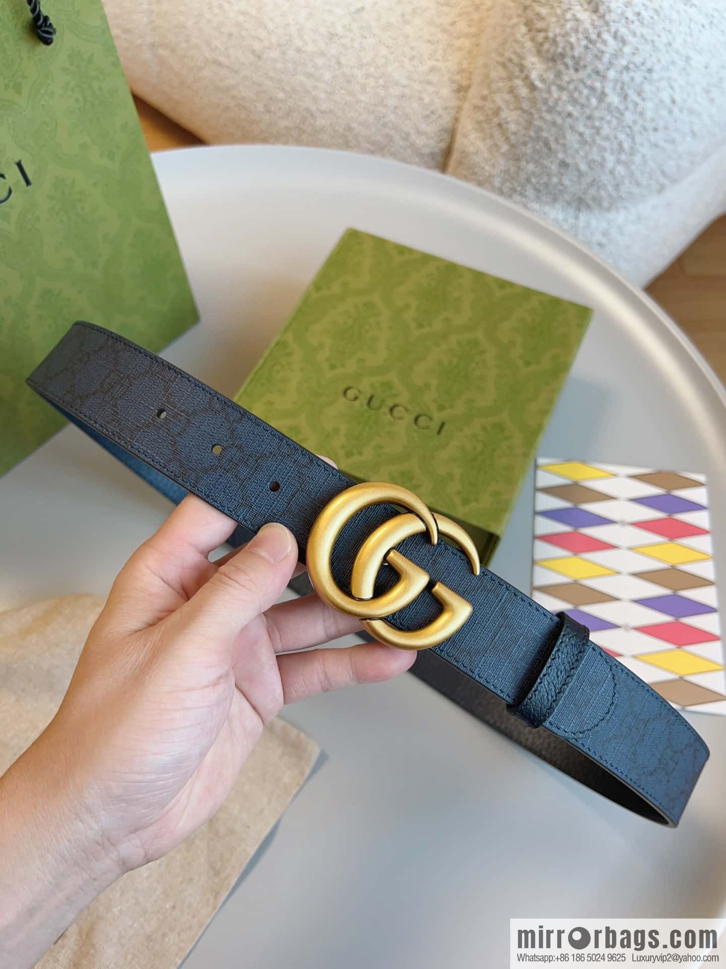 🅿Original leather purchasing grade GG Marmont series double-sided belt, model number 627055.