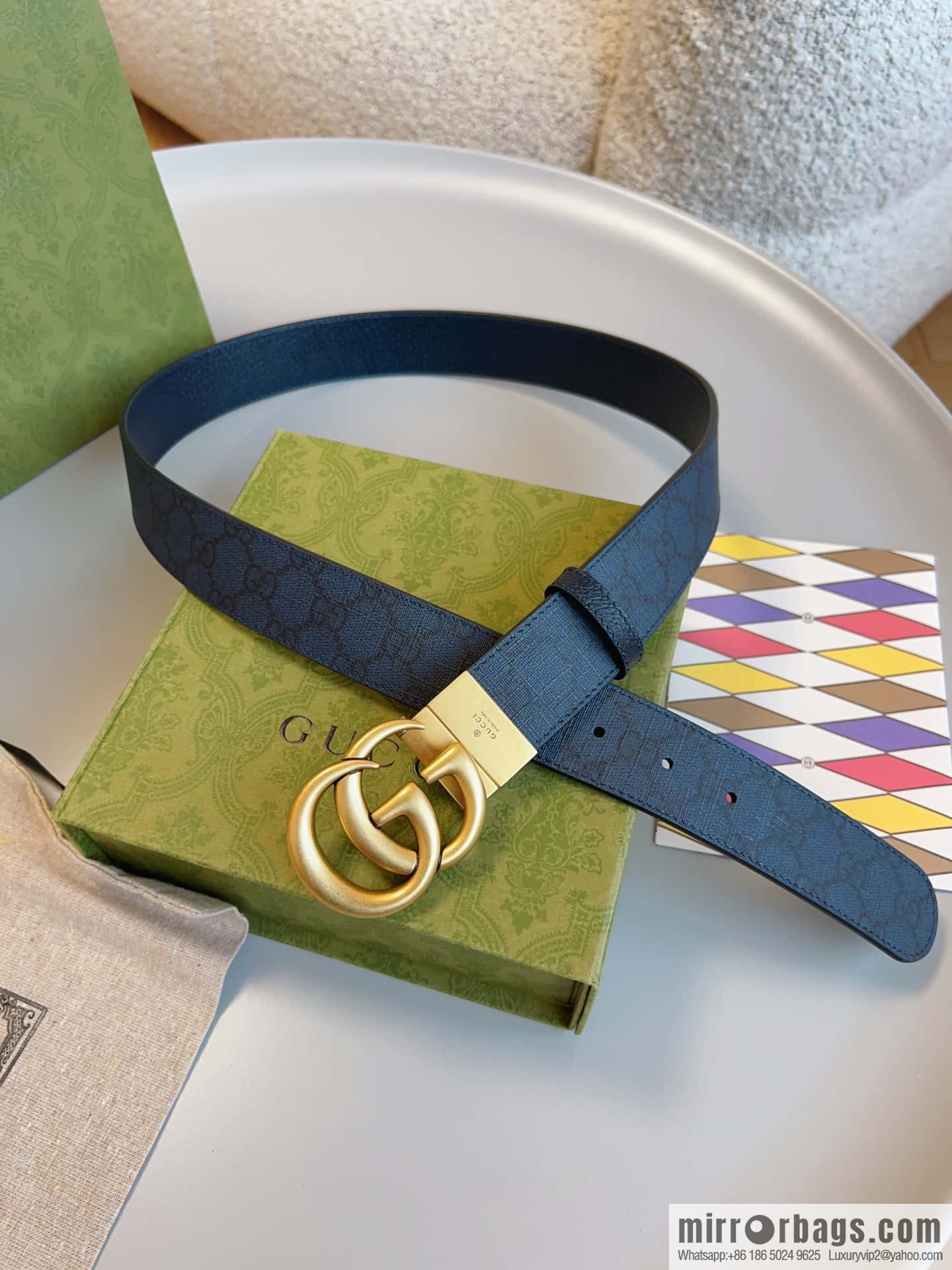 🅿Original leather purchasing grade GG Marmont series double-sided belt, model number 627055.