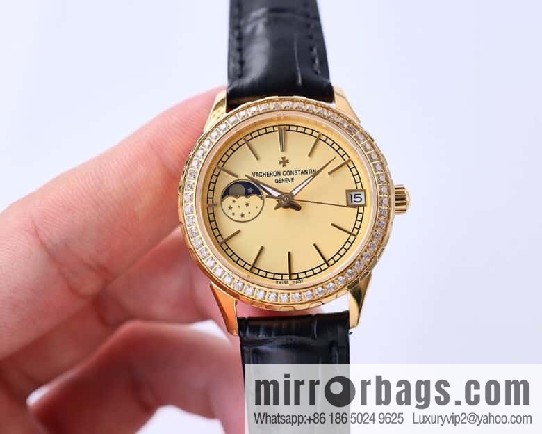 Vacheron Constantin-Vacheron Constantin Ladies Jewelry Series 9-character Sun, Moon and Stars Function Mother-of-Pearl Dial Fashion Women's Watch