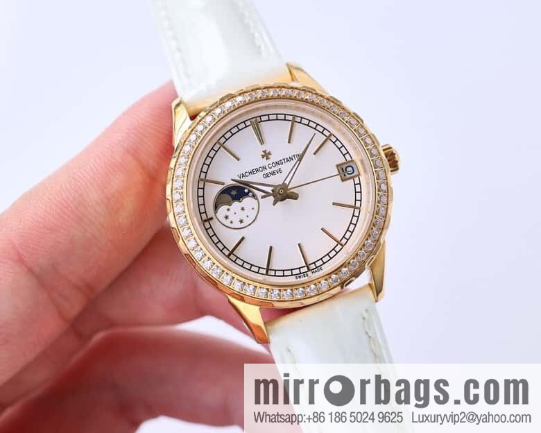 Vacheron Constantin-Vacheron Constantin Ladies Jewelry Series 9-character Sun, Moon and Stars Function Mother-of-Pearl Dial Fashion Women's Watch